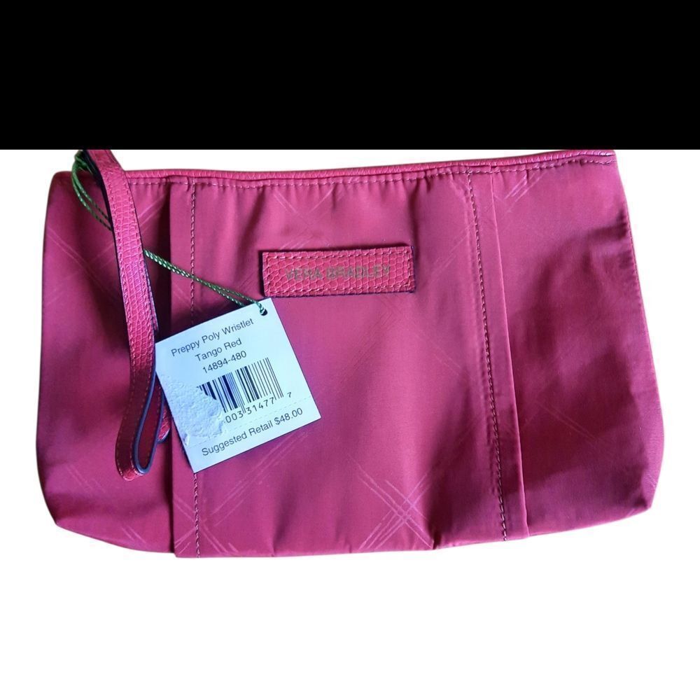 Vera Bradley Preppy Poly Wristlet Tango Red Wristlet